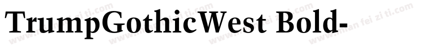 TrumpGothicWest Bold字体转换